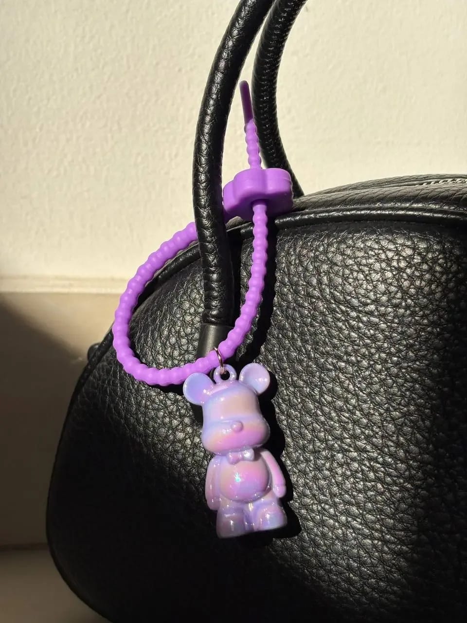 Lilac Teddy Bag Charm — Key, Bag & Phone Chains