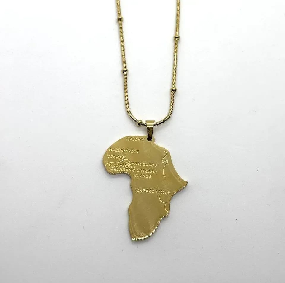Africa Map Necklace — Necklaces