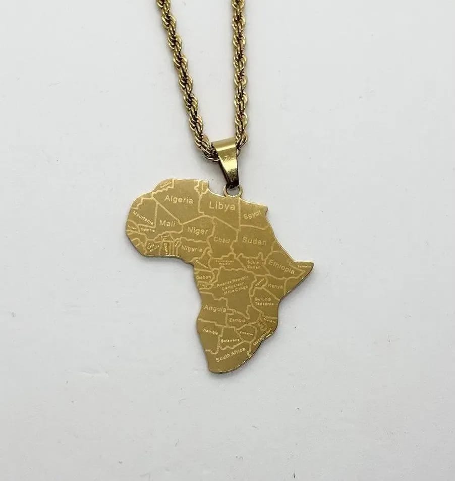 Africa Map Necklace — Necklaces