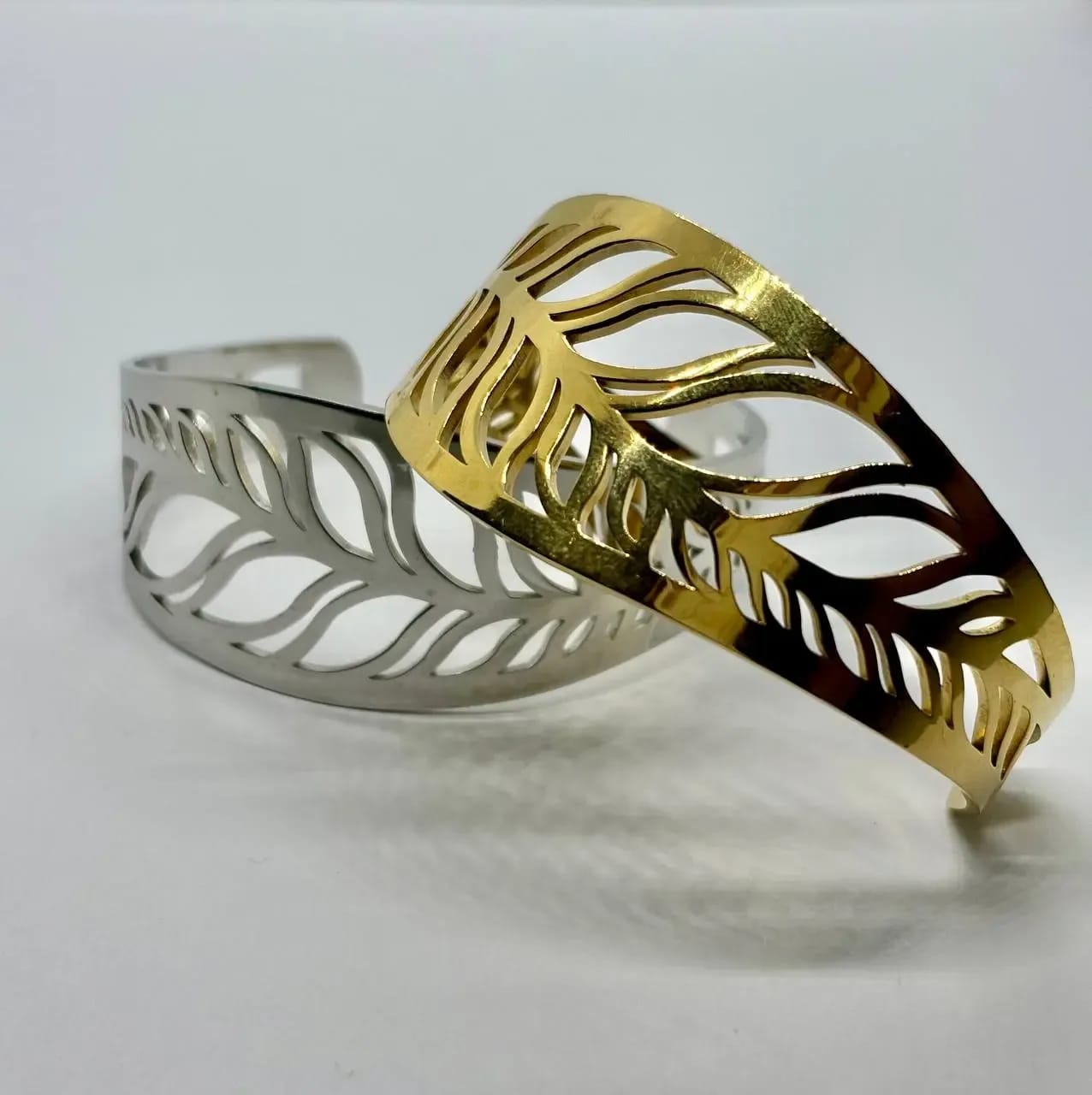 Openwork Leaf Cuff — Bangles