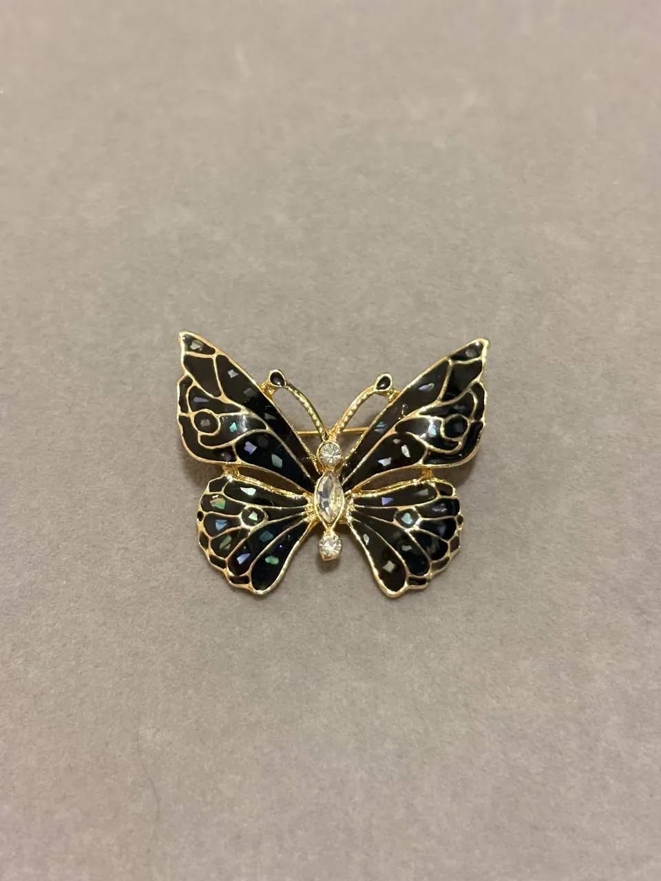Black Butterfly Brooch — Brooches
