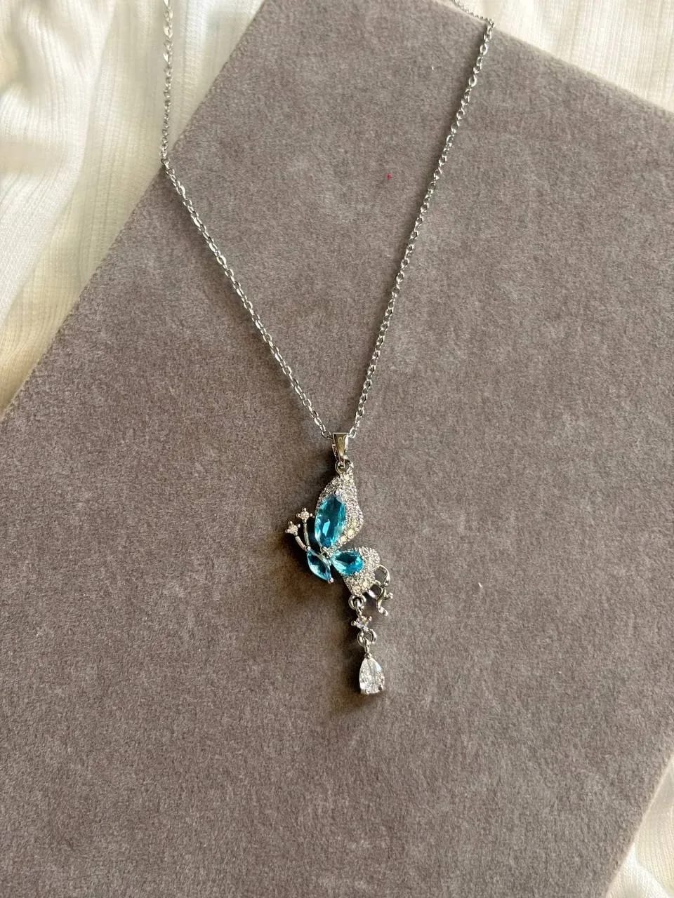 Blue Butterfly Necklace — Necklaces, photo 1 of 2