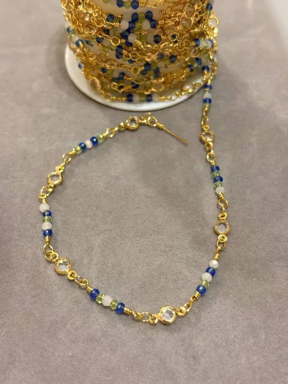 Blue Crystal Necklace — Handmade Necklaces