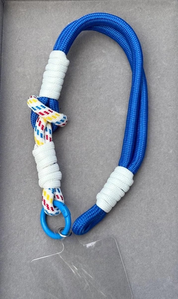 Blue Braided Phone Holder — Phone Holders