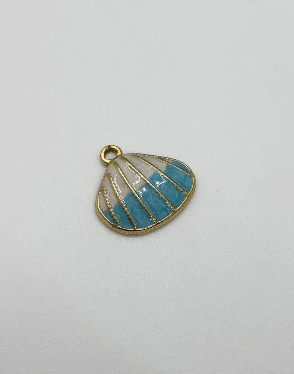 Blue Shell Charm — Handmade Charms