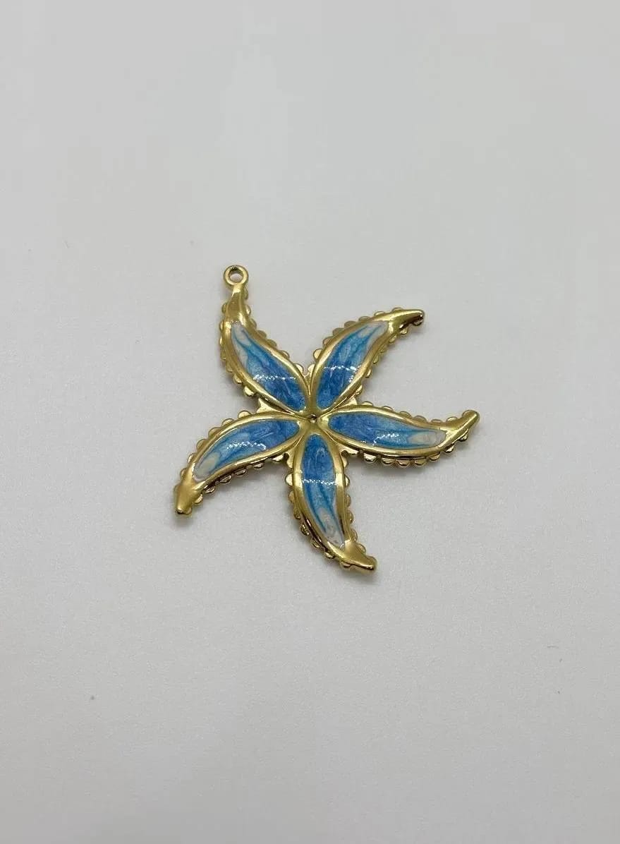 Blue Starfish Charm — Handmade Charms