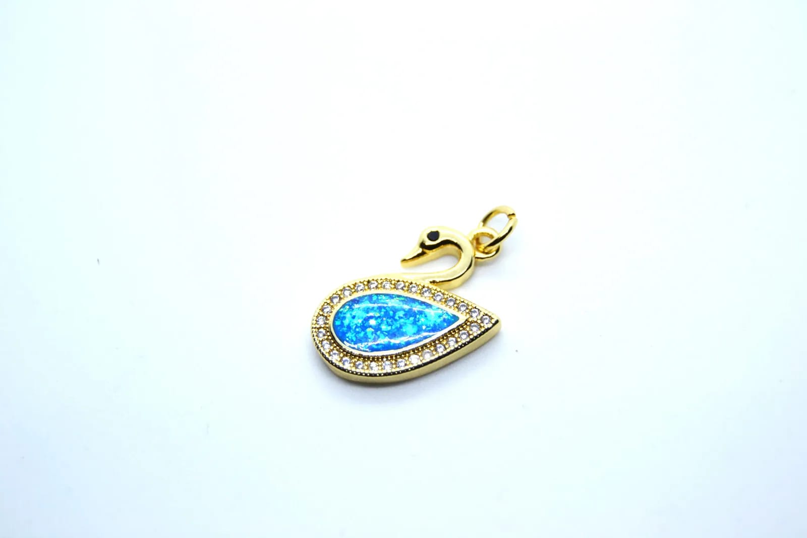 Blue Swan Charm — Handmade Charms