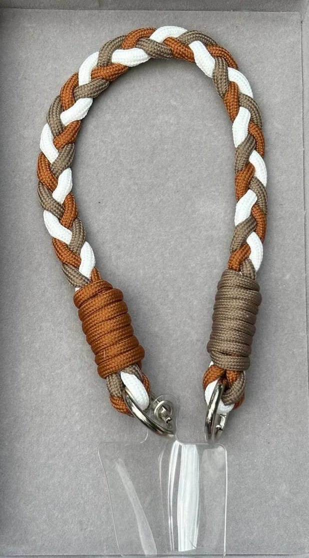 Brown Braided Phone Holder — Phone Holders