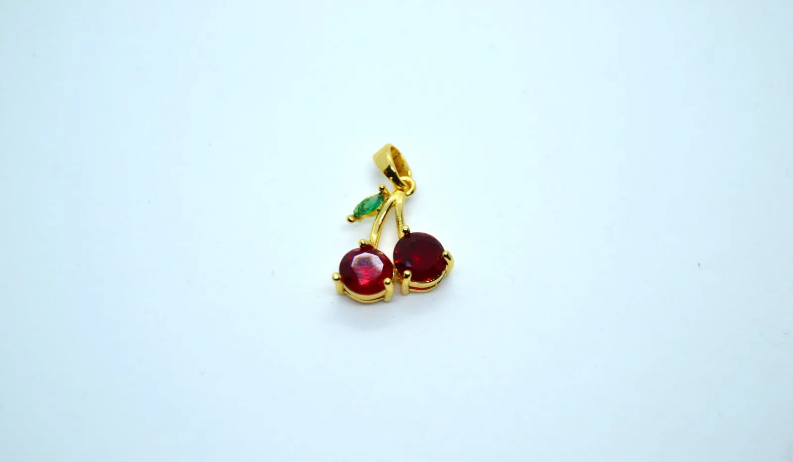 Golden Cherry Charm — Handmade Charms
