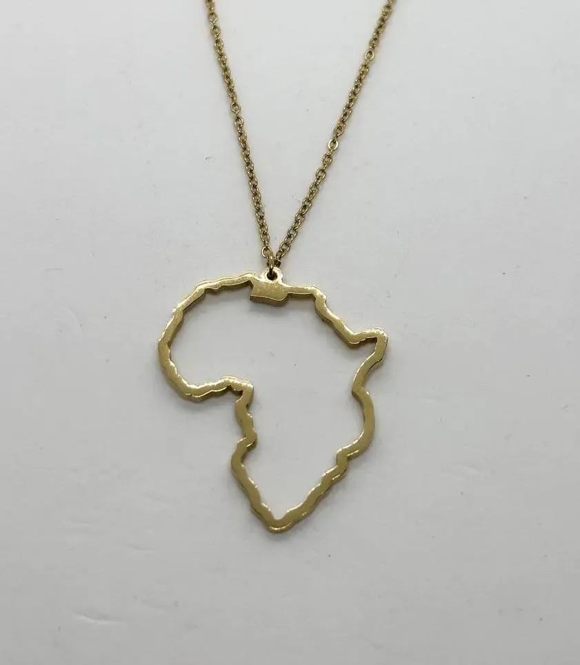 Africa Outline Necklace — Necklaces