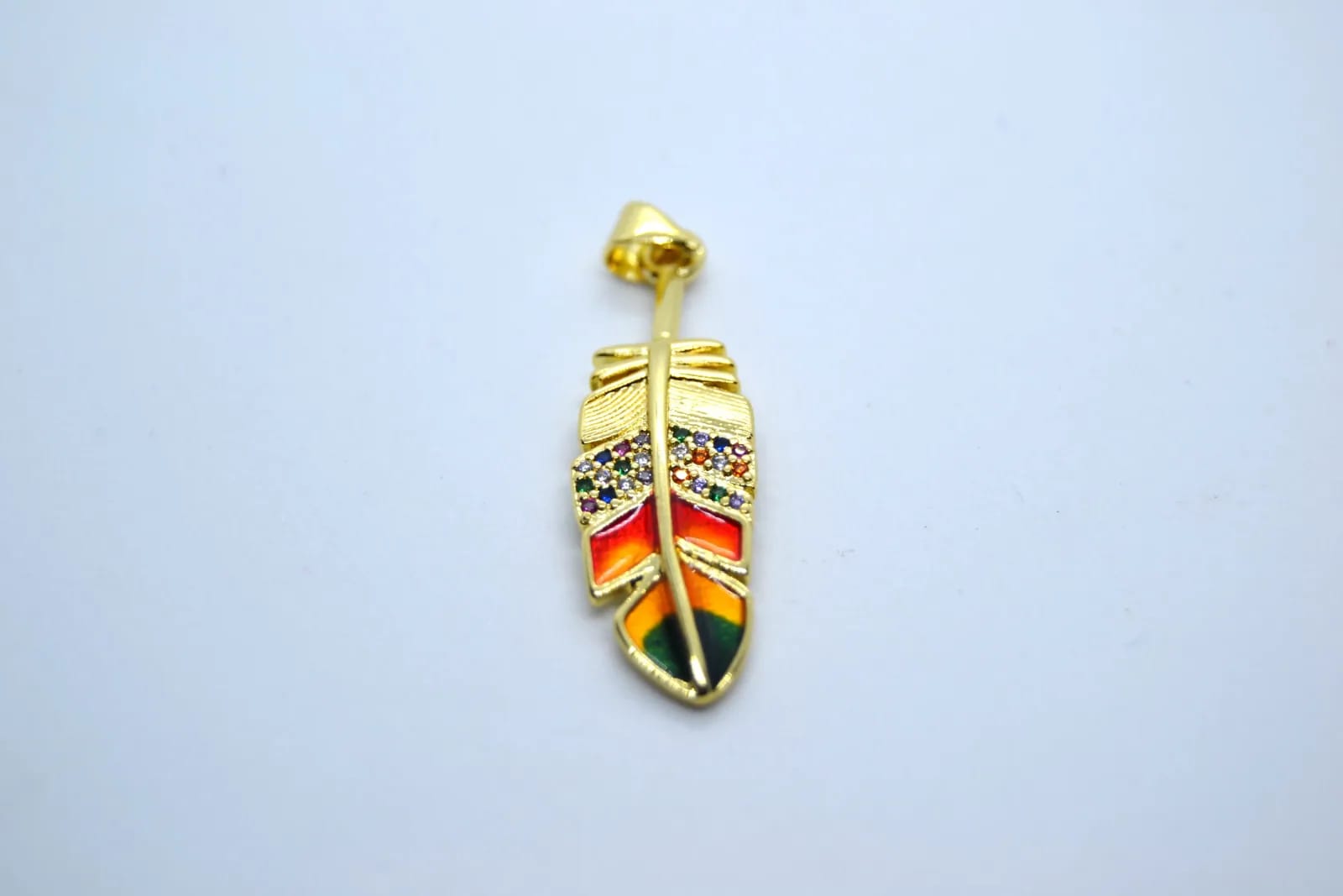 Golden Feather Charm — Handmade Charms, photo 2 of 2