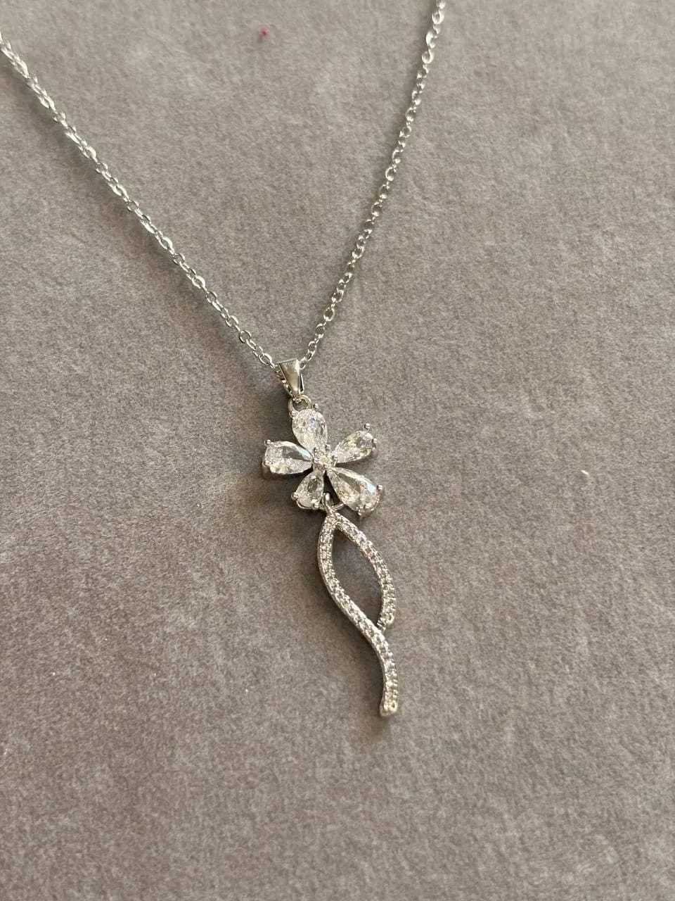 Silver Flower Necklace — Necklaces, photo 2 of 2