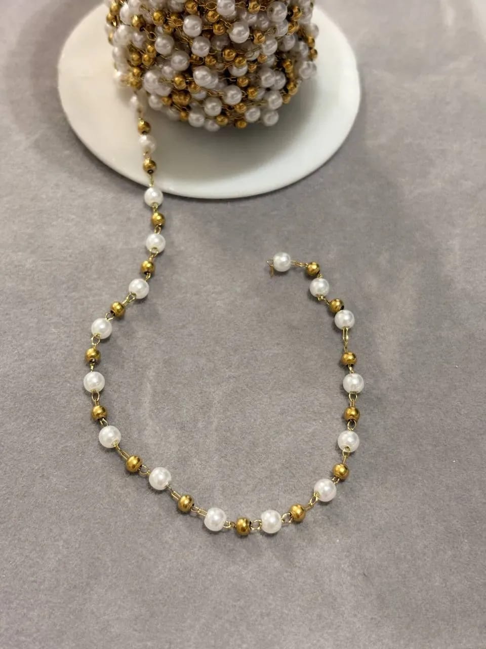 Golden Bead Necklace — Handmade Necklaces