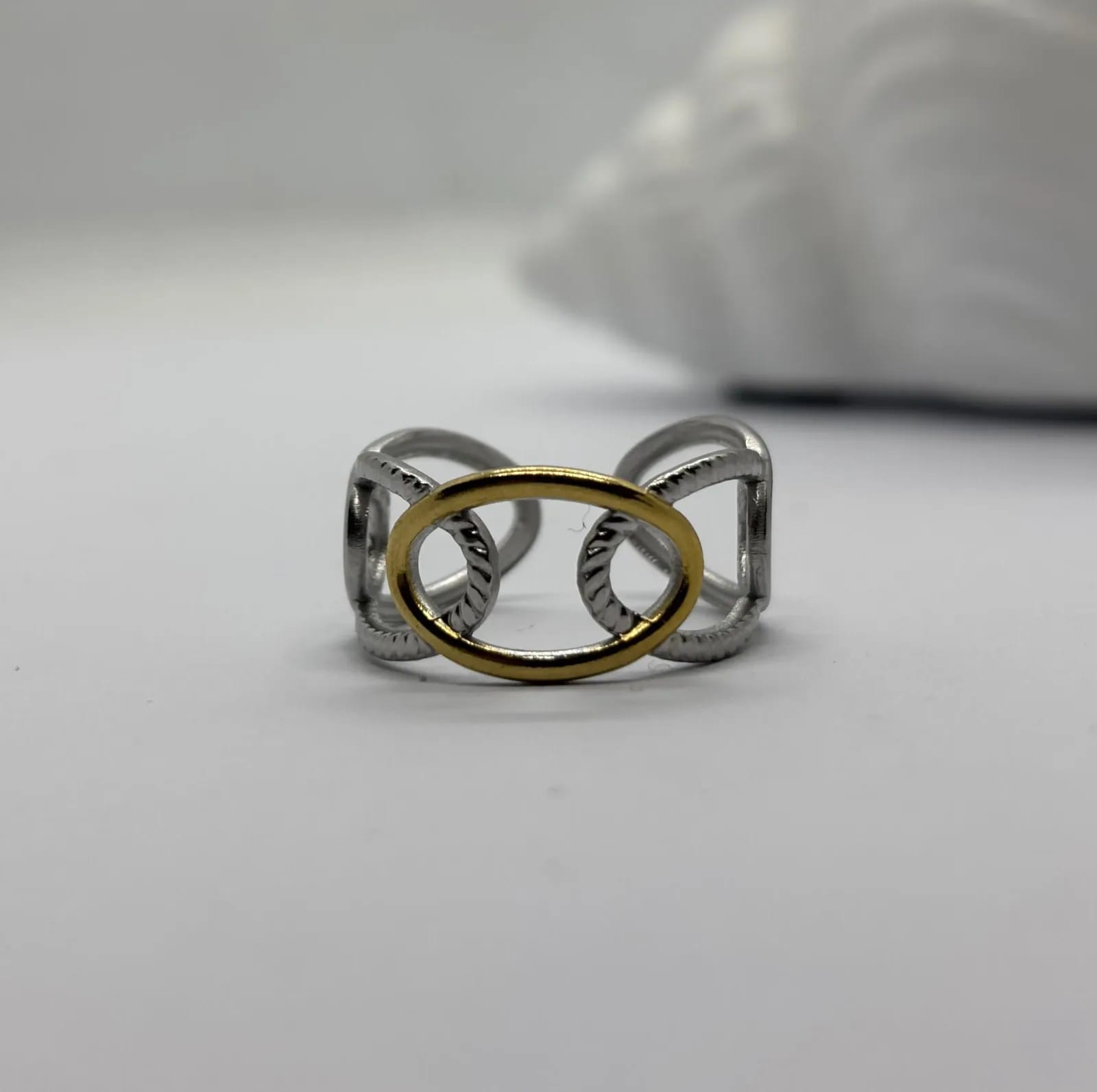 Two-Tone Loop Ring — Rings