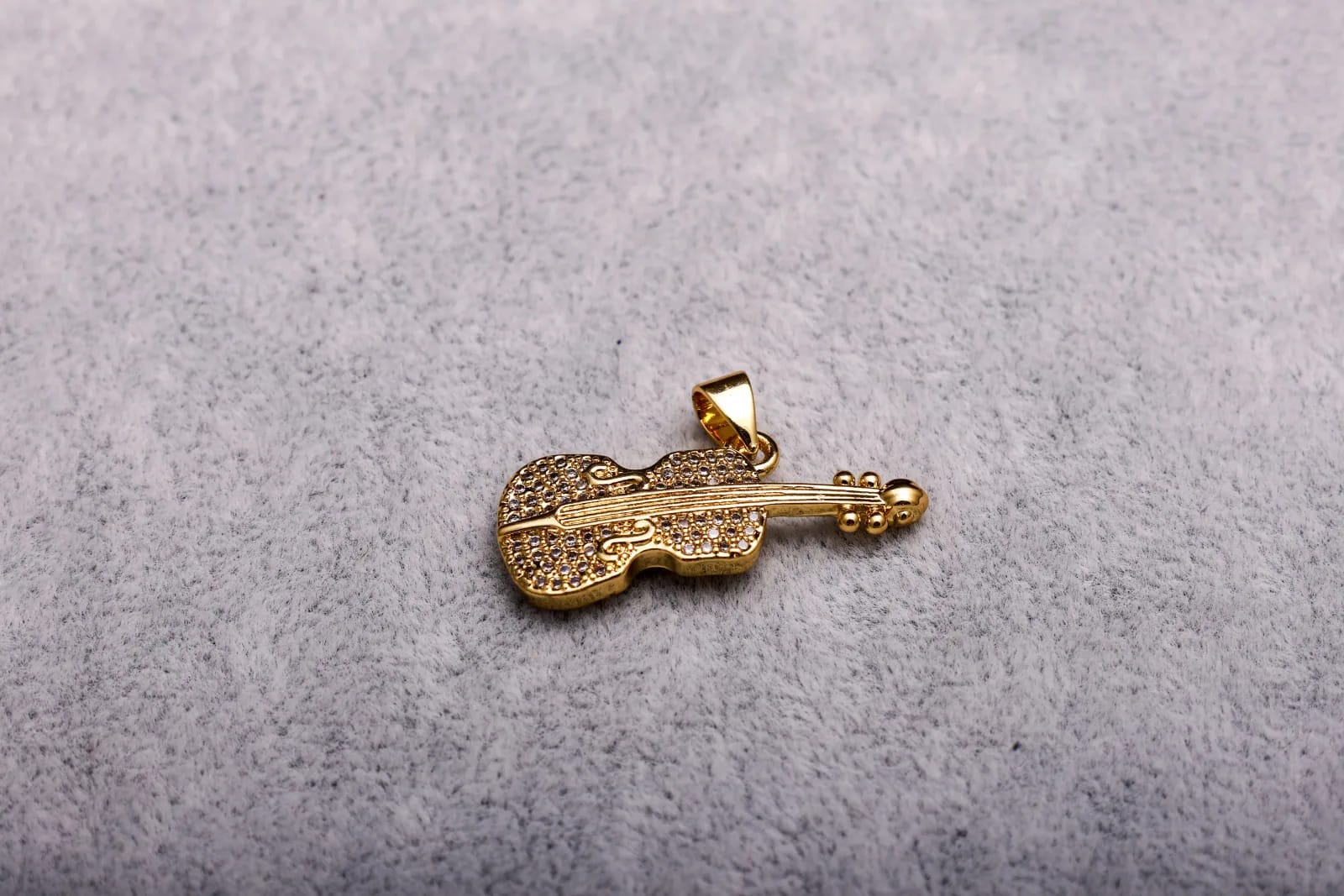 Golden Guitar Charm — Handmade Charms