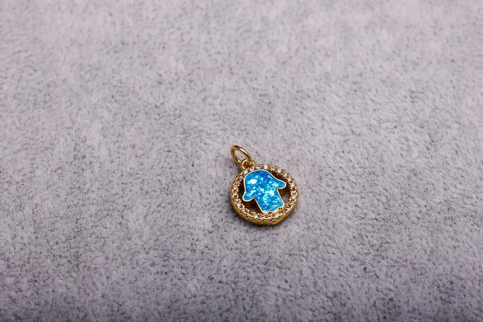 Blue Hamsa Charm — Handmade Charms