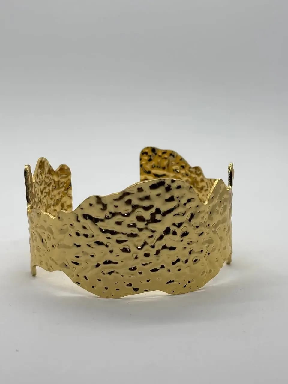 Golden Hammered Cuff — Bangles