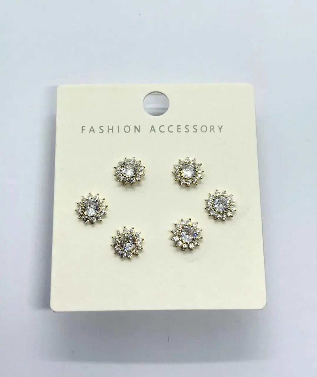 Crystal Flower Studs — Earrings