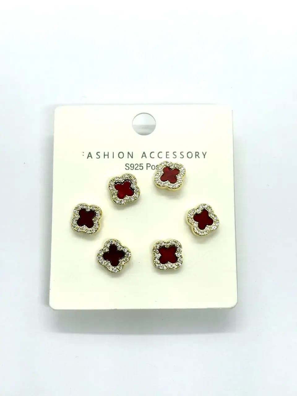 Red Clover Studs — Earrings