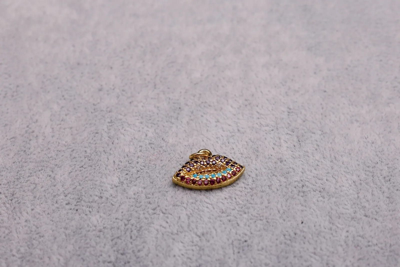 Golden Lips Charm — Handmade Charms
