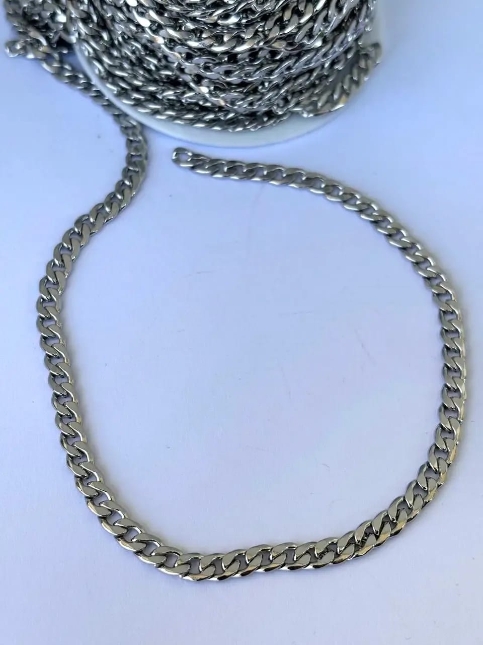 Silver Curb Necklace — Handmade Necklaces