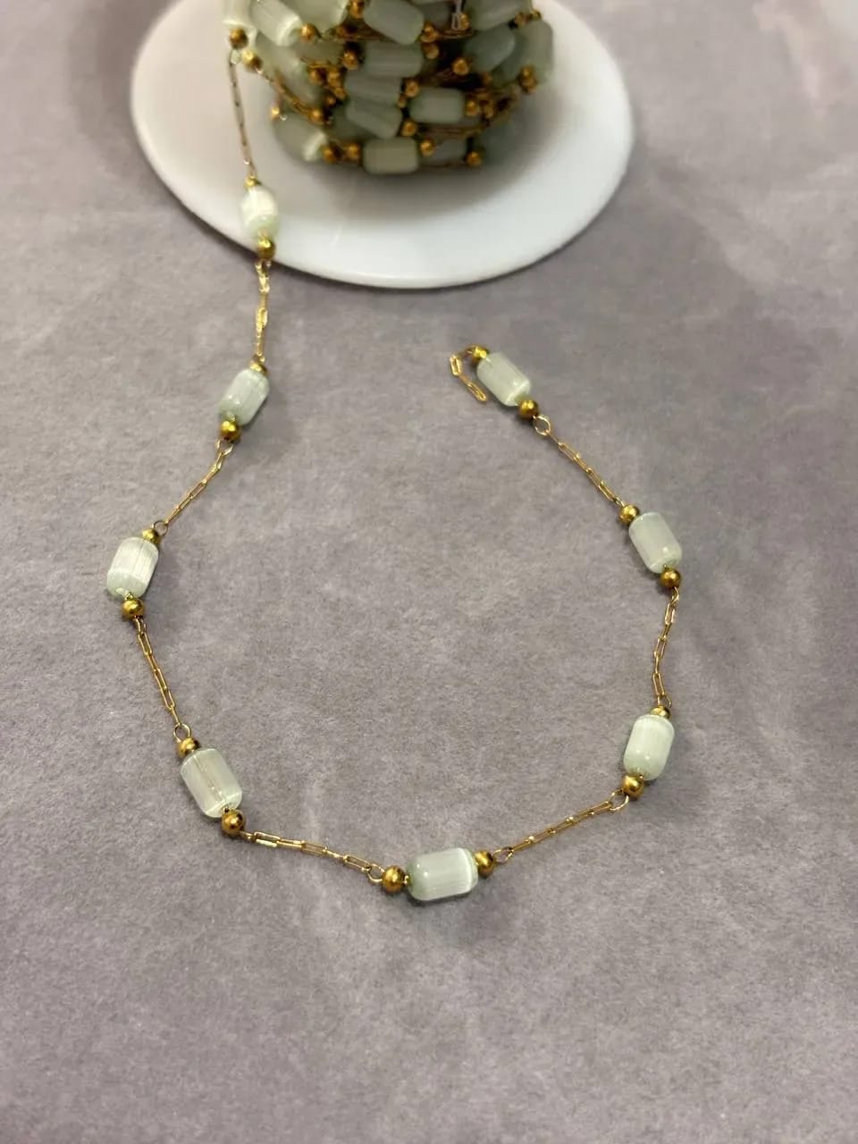 Mint Bead Necklace — Handmade Necklaces