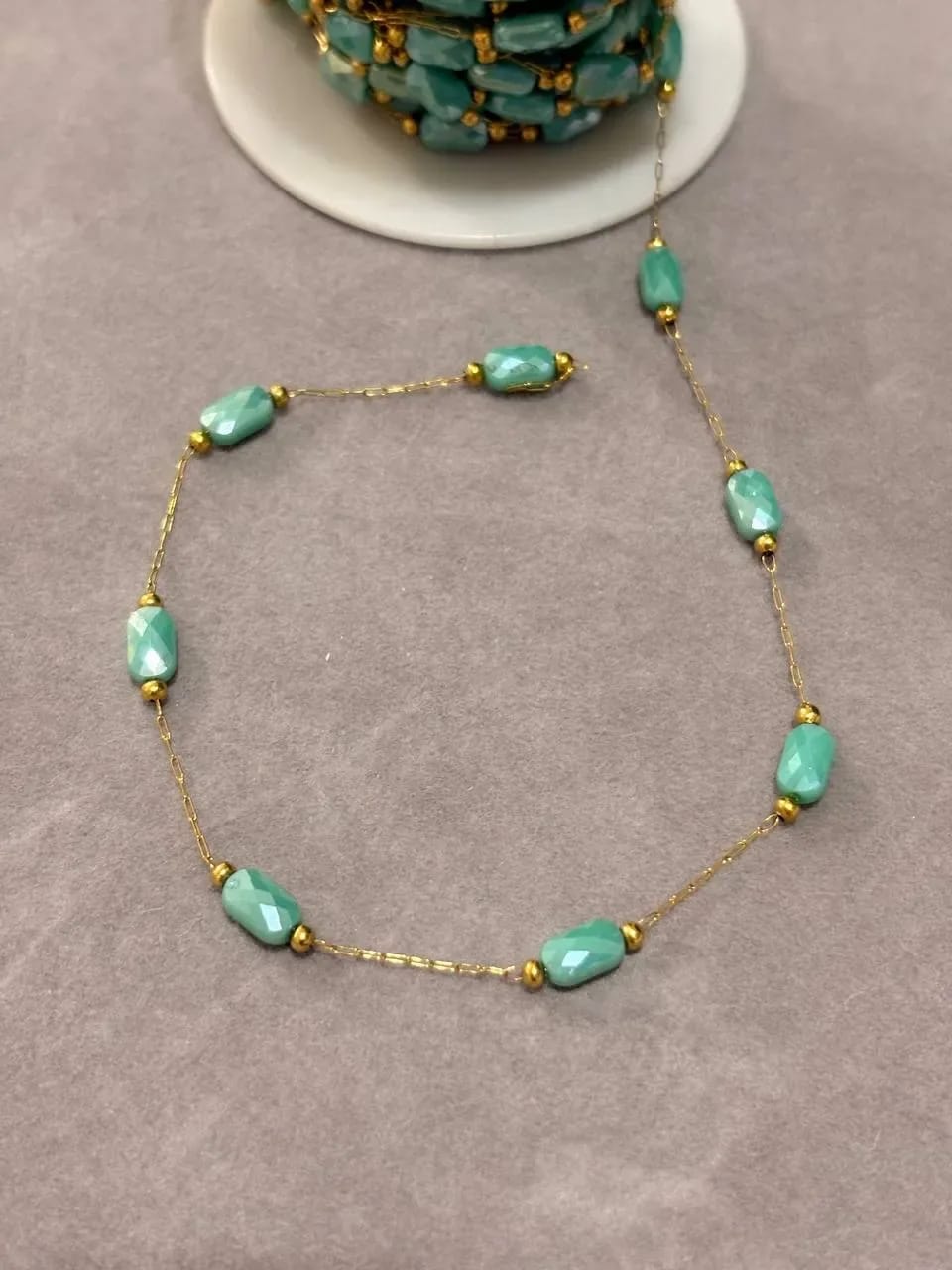 Mint Crystal Bracelet — Handmade Bracelets & Anklets
