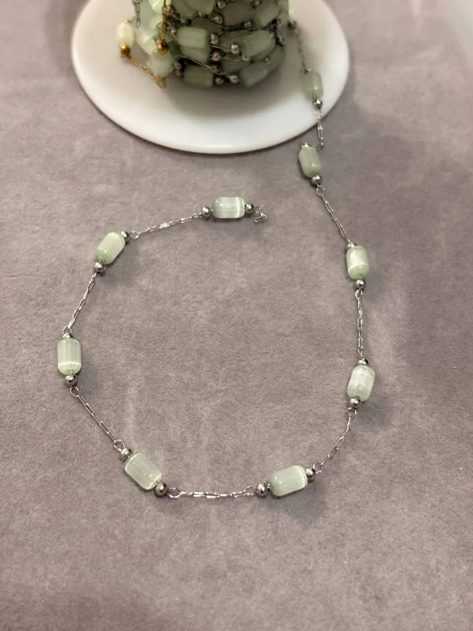 Mint Silver Bracelet — Handmade Bracelets & Anklets