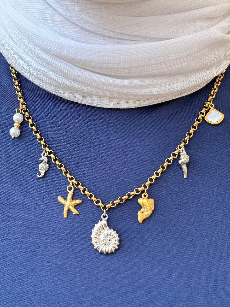 Two-Tone Necklace — Summer Necklaces, photo 2 of 2