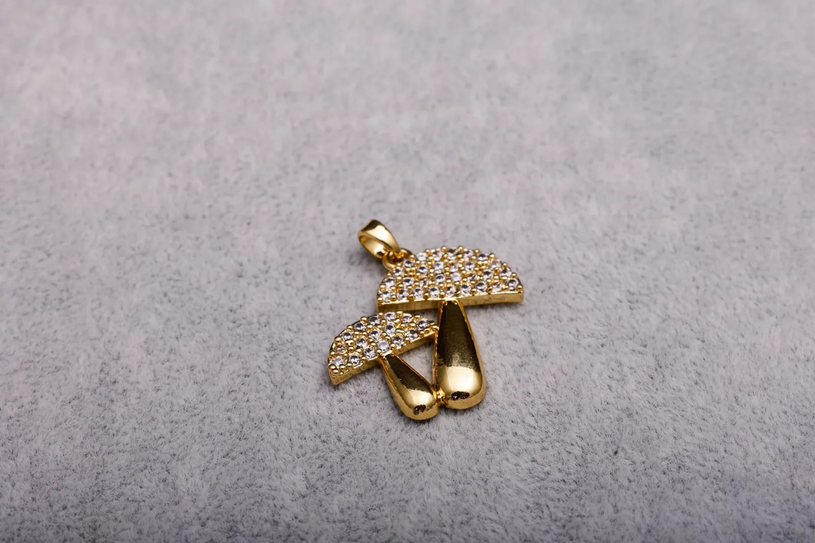 Golden Mushroom Charm — Handmade Charms