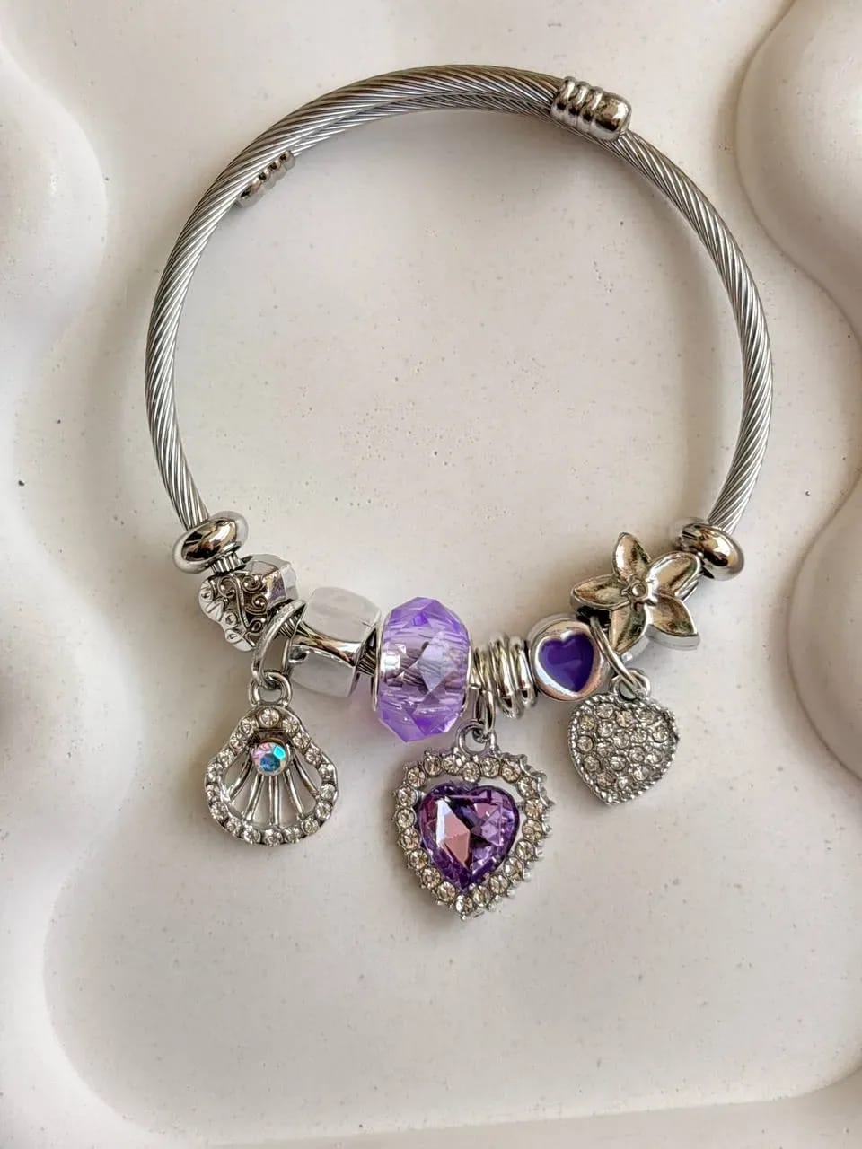 Purple Heart Charm Bracelet — Charm Bracelets