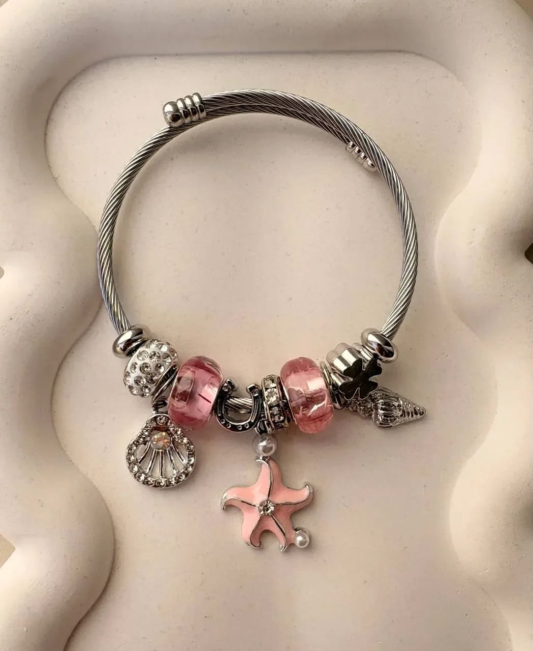 Pink Starfish Charm Bracelet — Charm Bracelets