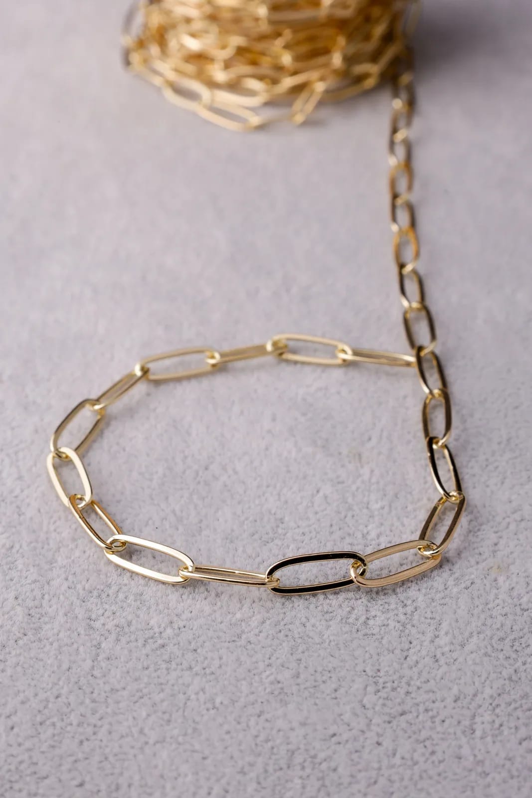 Golden Paperclip Bracelet — Handmade Bracelets & Anklets