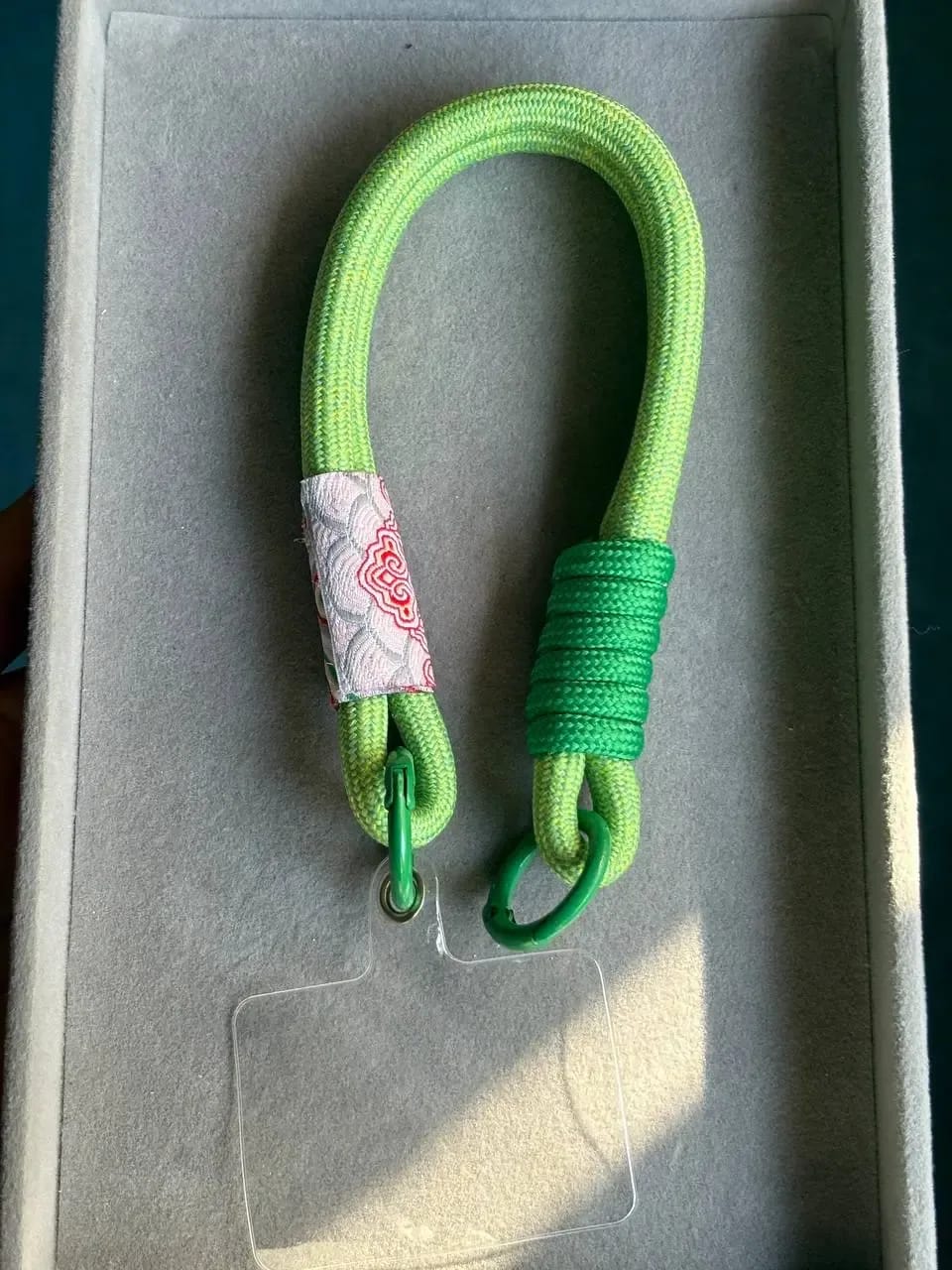 Green Braided Phone Holder — Phone Holders