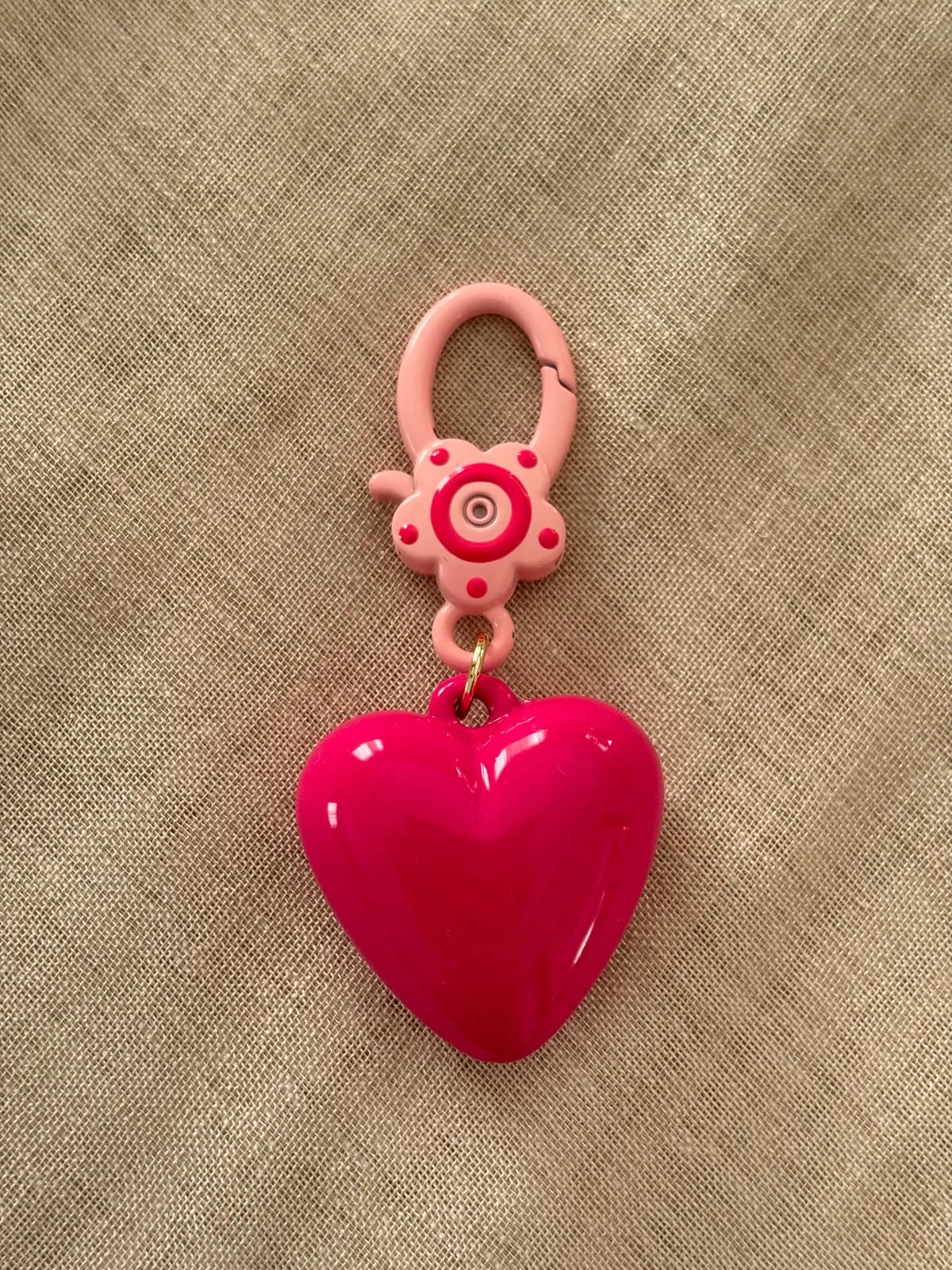 Pink Heart Charm — Key, Bag & Phone Chains