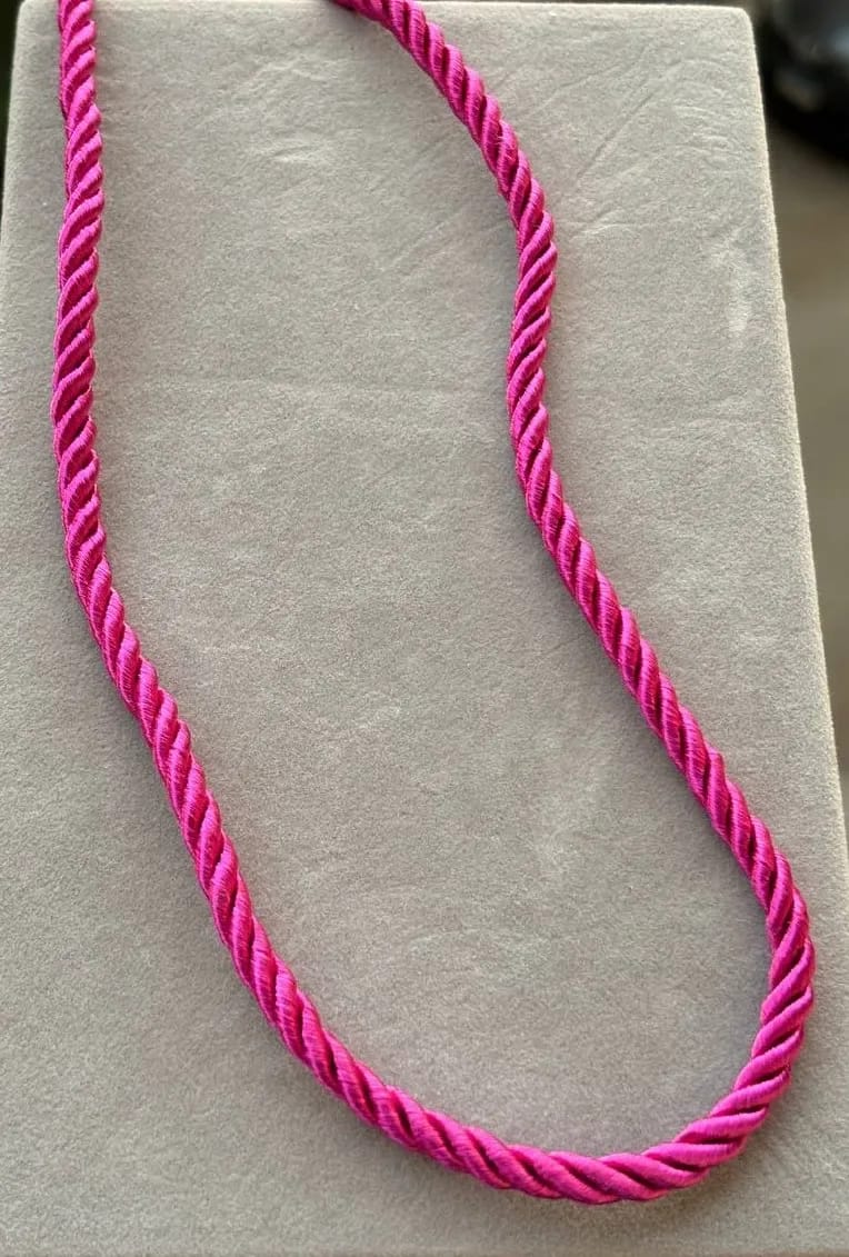 Pink Rope Necklace — Handmade Necklaces