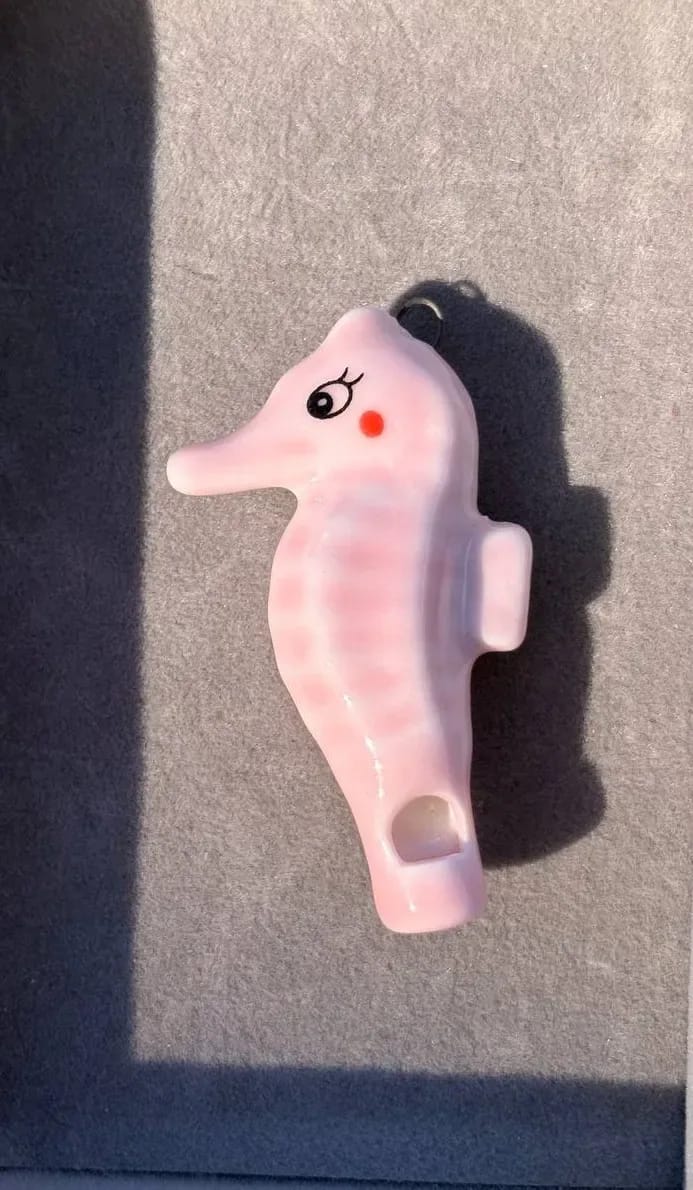 Pink Seahorse Charm — Handmade Charms