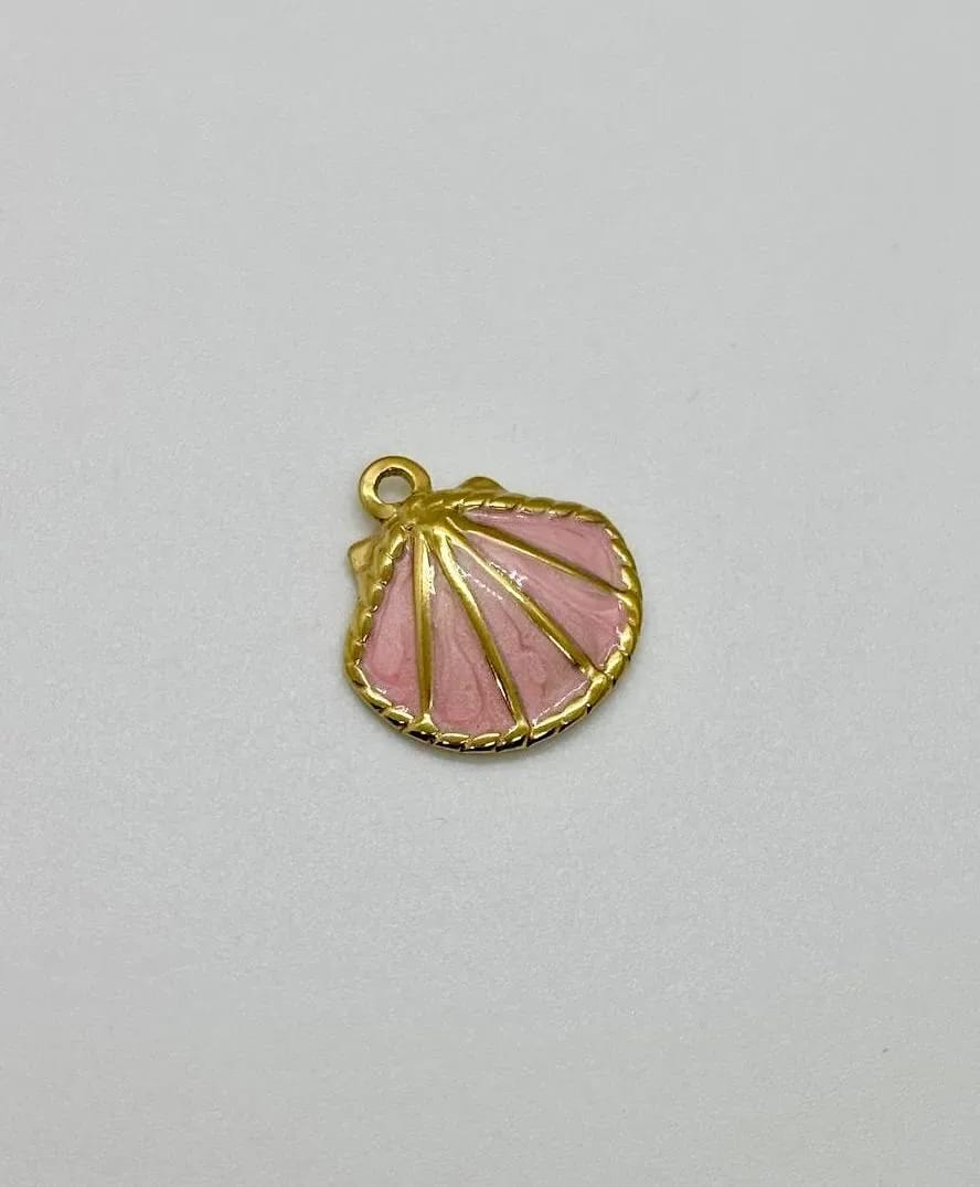Pink Shell Charm — Handmade Charms