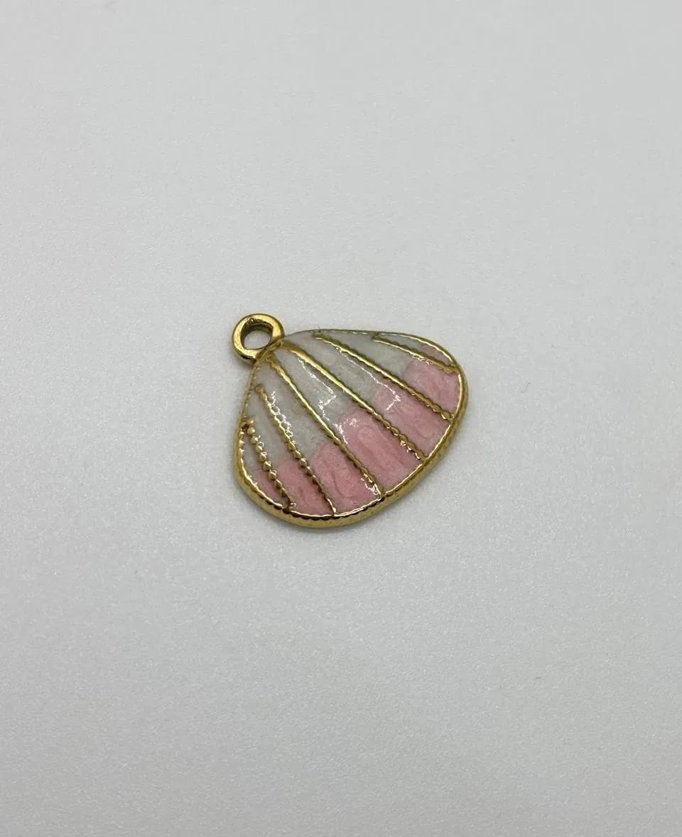 Pink Shell Charm — Handmade Charms