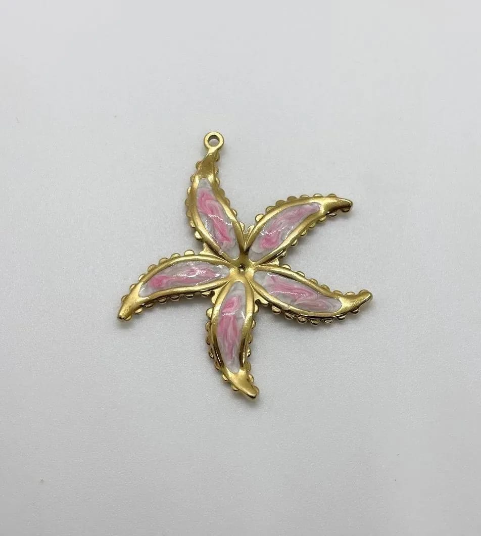 Pink Starfish Charm — Handmade Charms