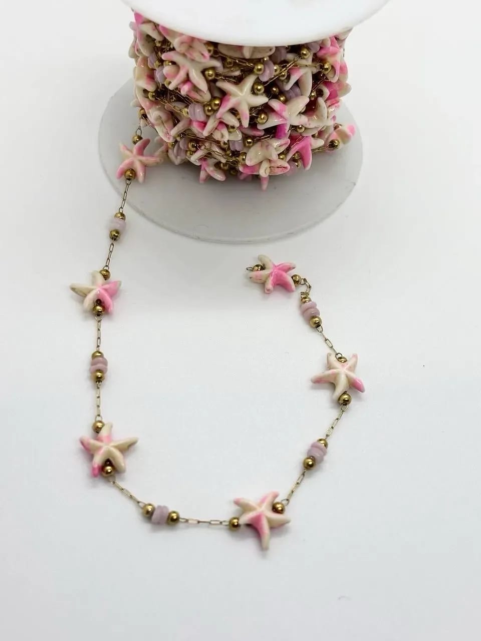 Pink Starfish Necklace — Handmade Necklaces