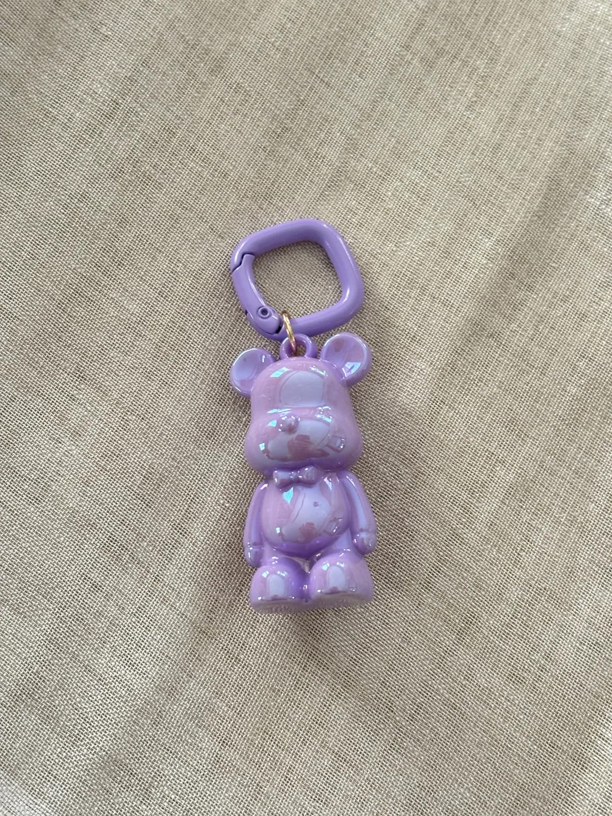 Purple Teddy Charm — Key, Bag & Phone Chains
