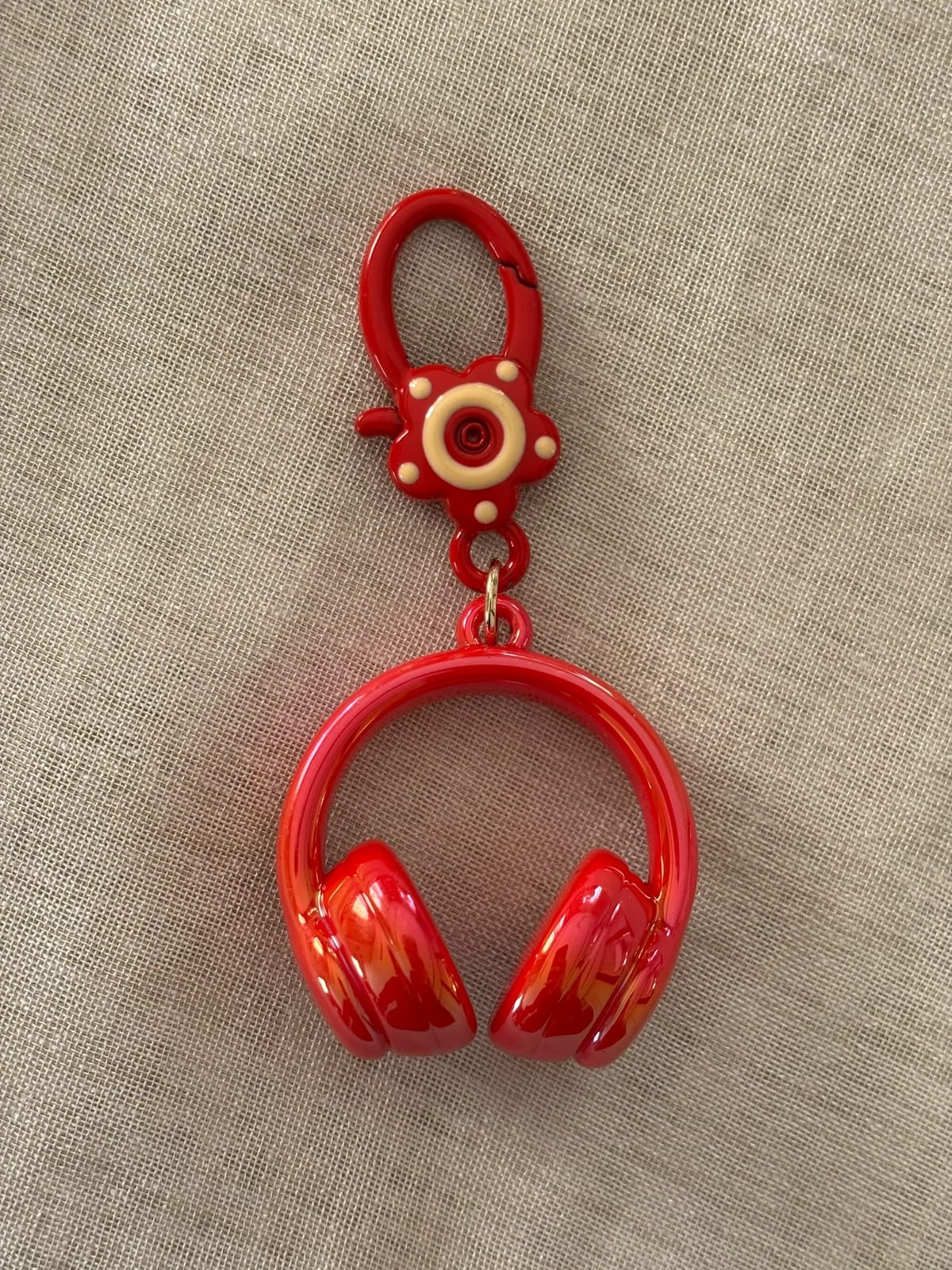Red Headphone Charm — Key, Bag & Phone Chains