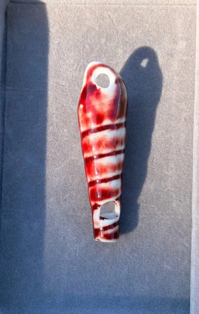 Red Horn Charm — Handmade Charms