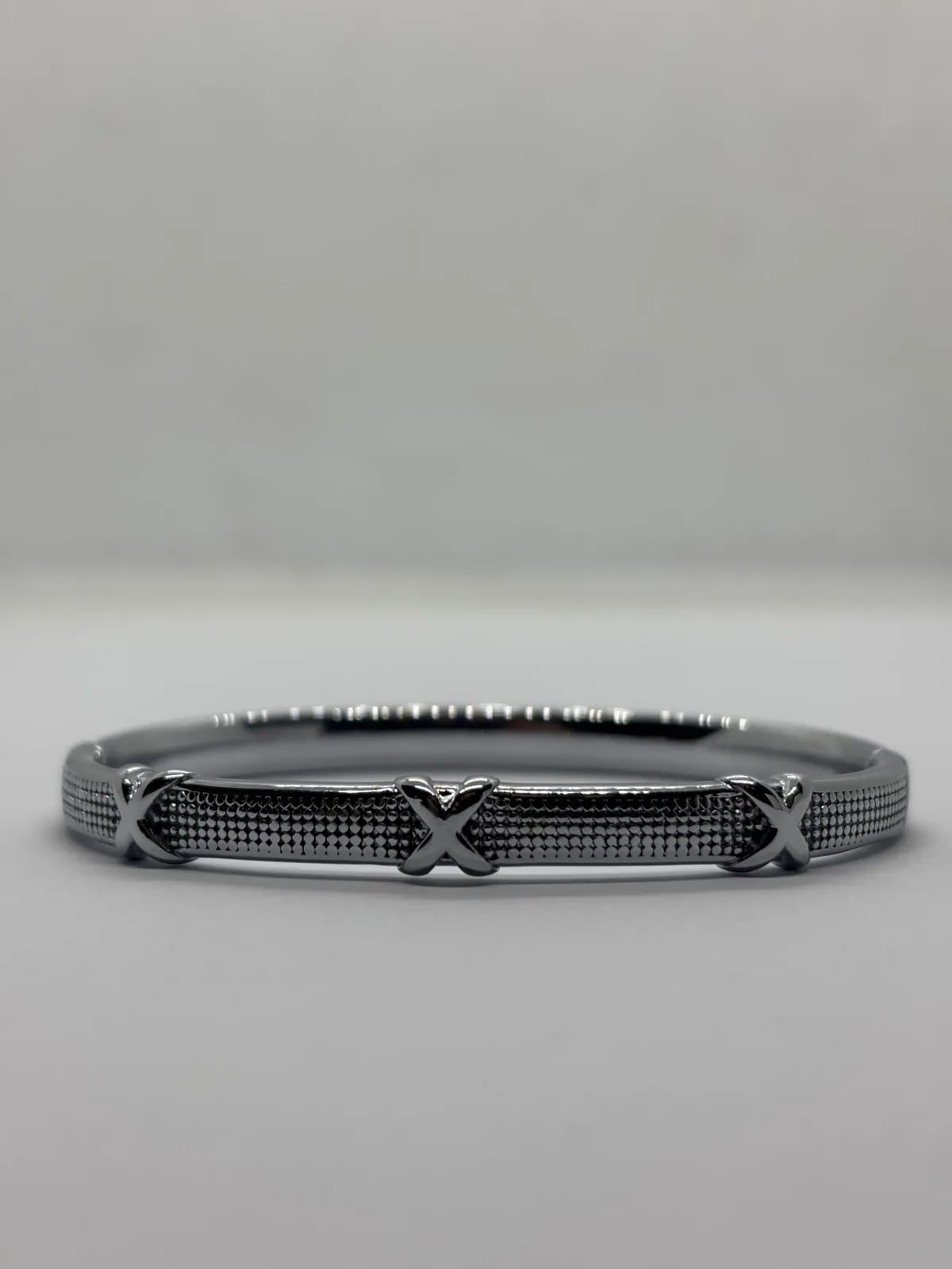 Silver Cross Bangle — Bangles