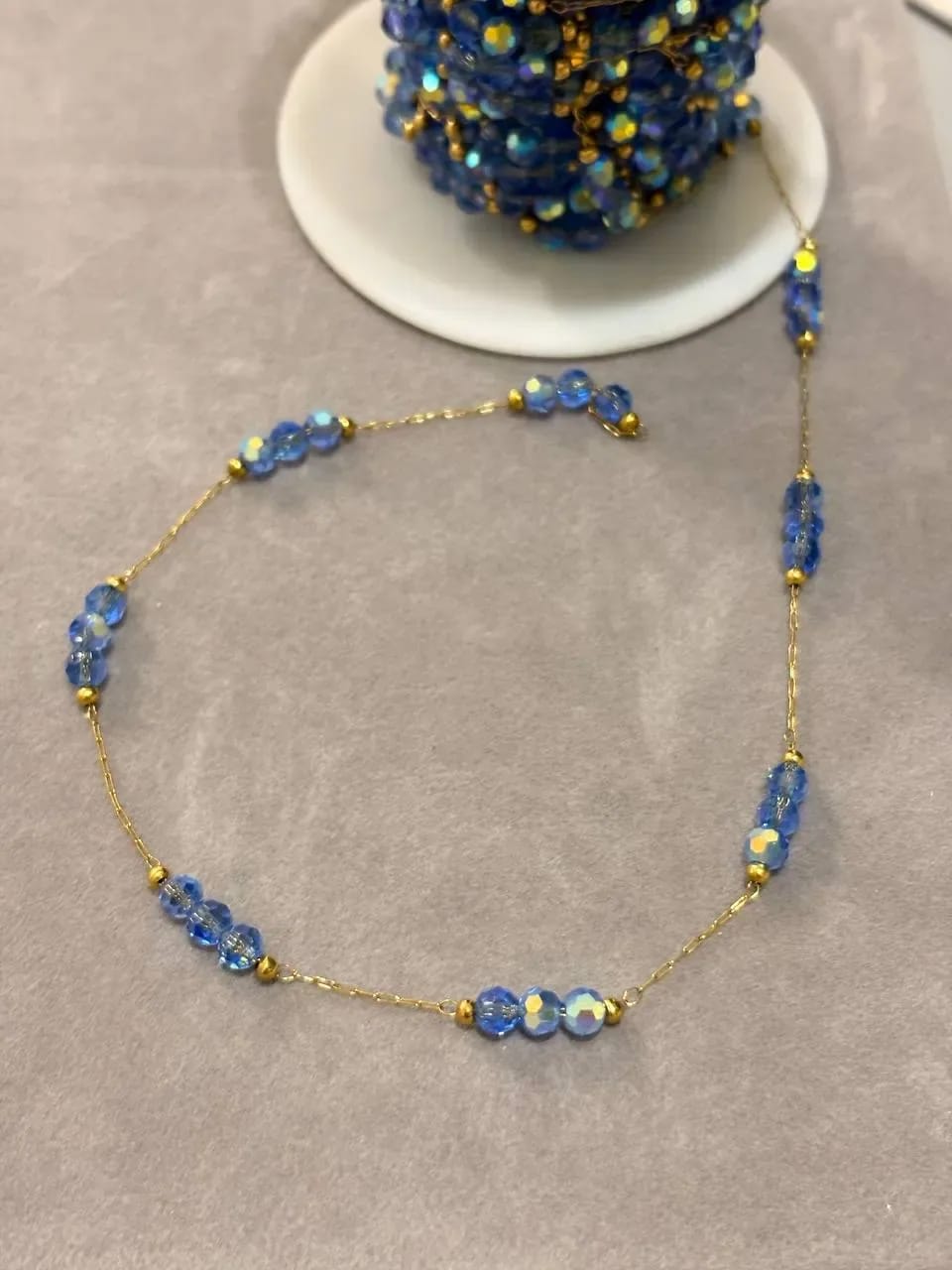 Blue Crystal Necklace — Handmade Necklaces