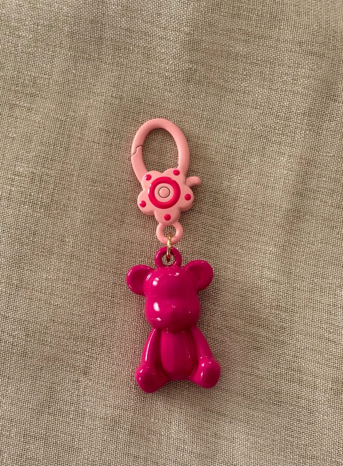 Pink Mini-Teddy Charm — Key, Bag & Phone Chains