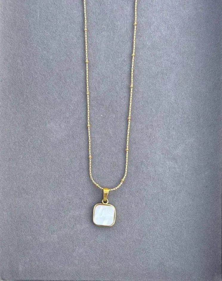 Square Pendant Necklace — Necklaces