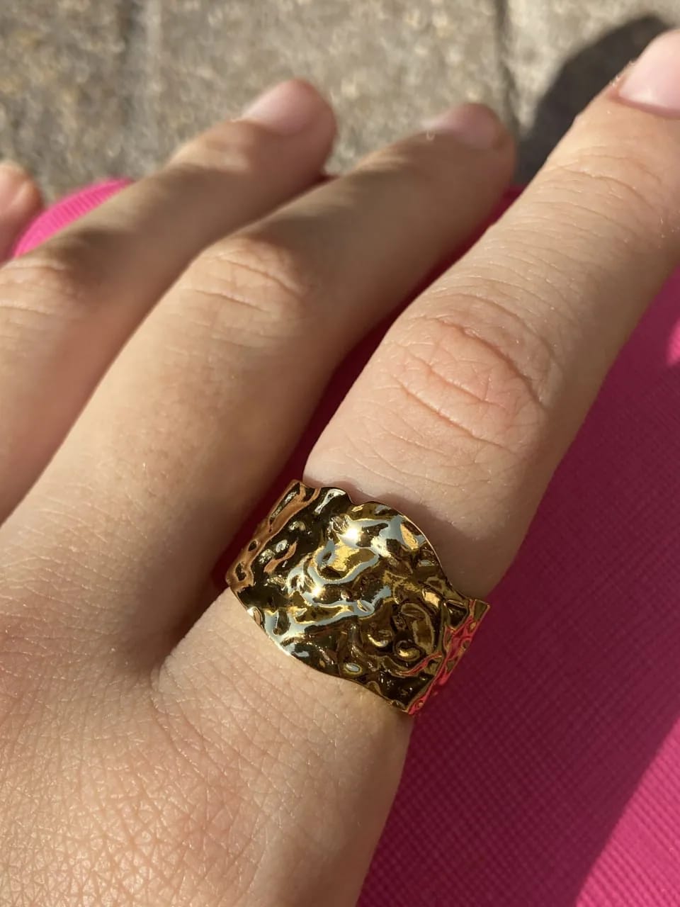 Hammered Golden Ring — Rings, photo 2 of 2