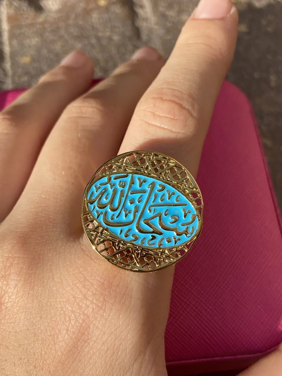 Turquoise Calligraphy Ring — Rings, photo 2 of 2